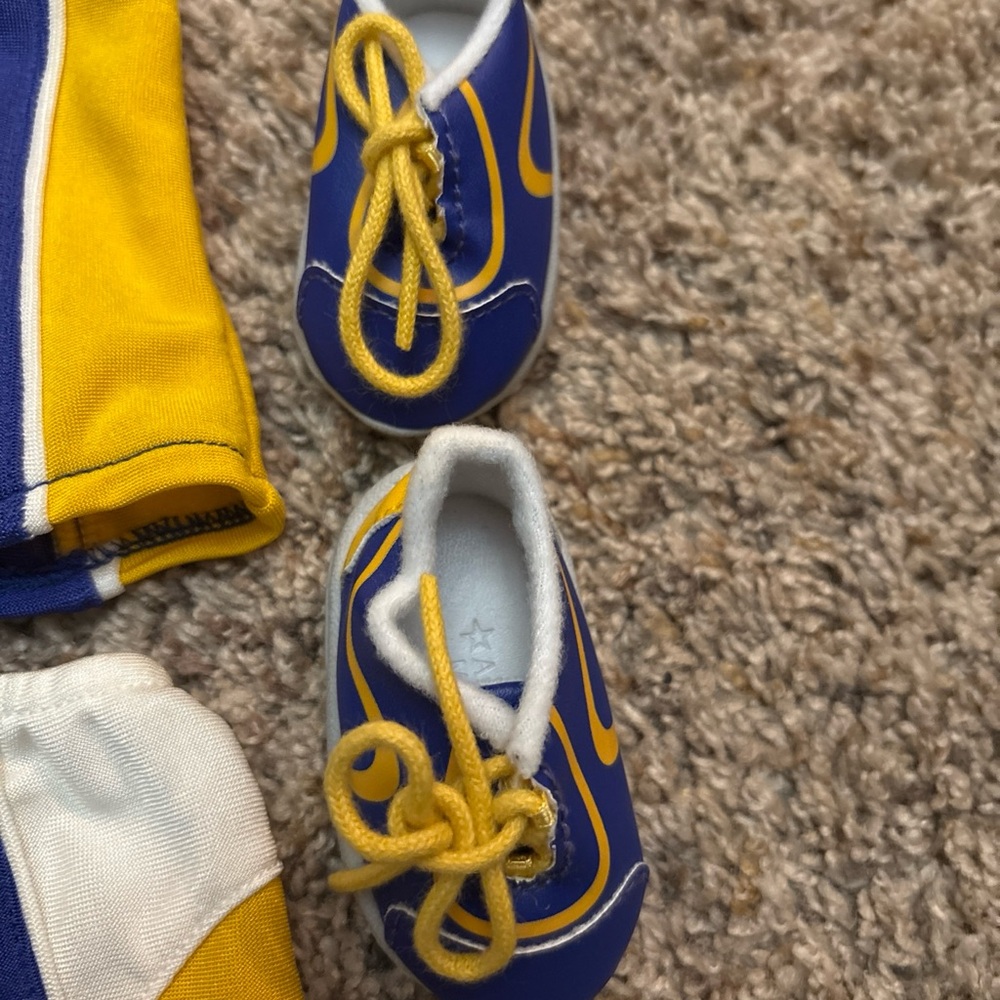 American Girl Blue and Yellow Kids Jersey Outfit - Picture 5 of 5
